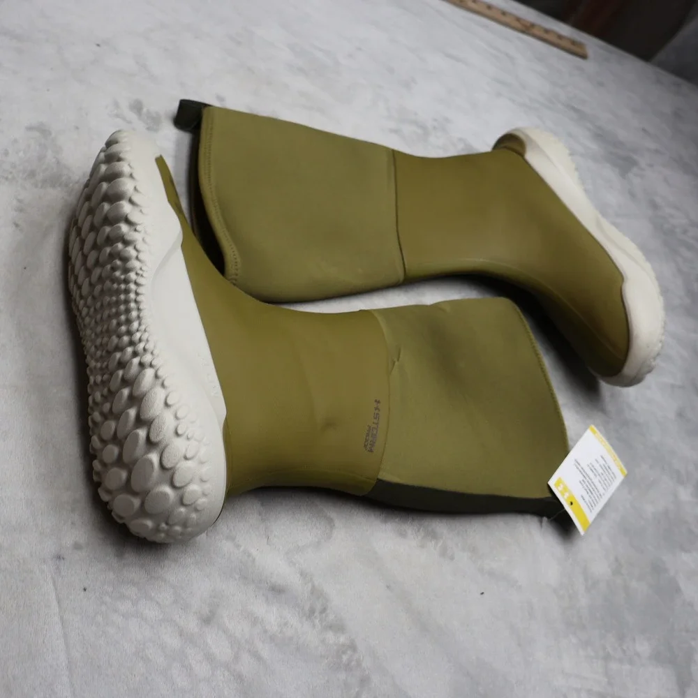 Under Armour Men 9 Rain Boots Green Rubber Mud Freek Tall Outdoor Utility NEW